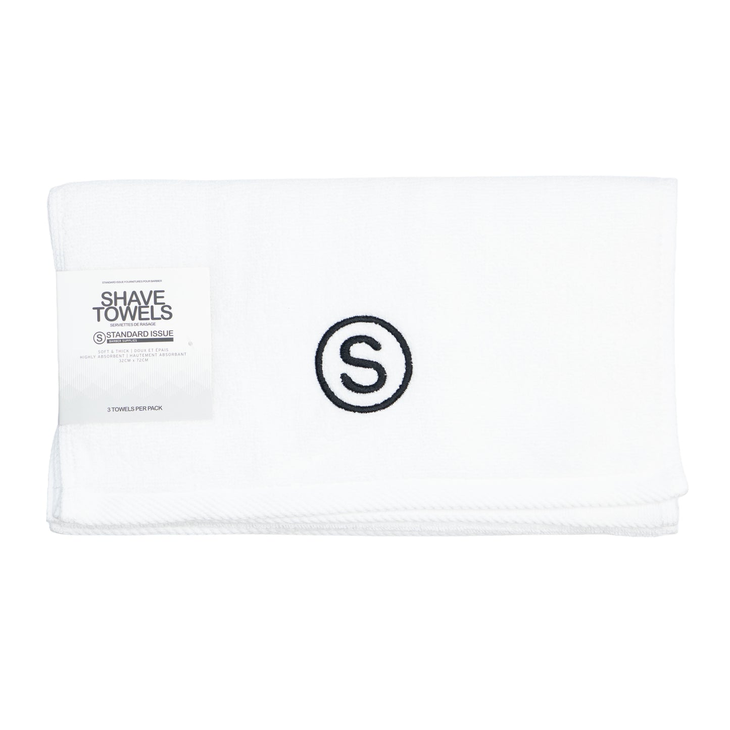 Shave Towel - White (3 Pack)